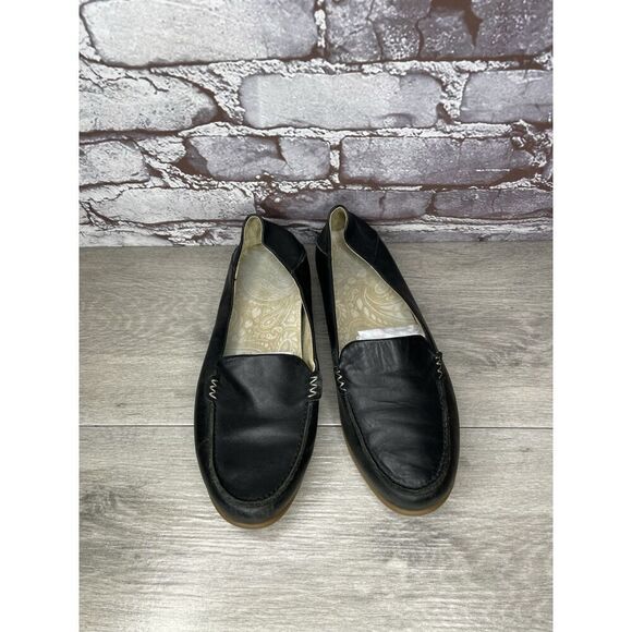 OluKai Kiele Black Leather Loafer Convertible Slip On Flats Shoes Women 9M US/39 - Picture 15 of 16